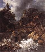 RUISDAEL, Jacob Isaackszon van Waterfall in a Mountainous Northern Landscape af china oil painting reproduction